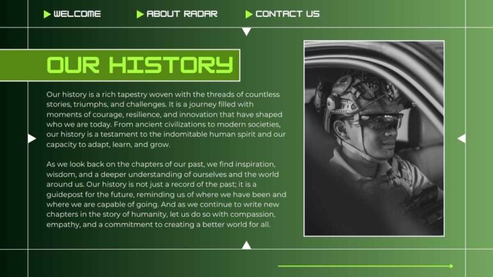 Radar Backgroundpowerpoint Military Radar Background . Free Slides Template — SlidesCarnival