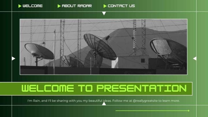 Radar Backgroundpowerpoint Military Radar Background . Free Slides Template — SlidesCarnival