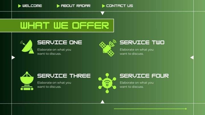 Radar Backgroundpowerpoint Military Radar Background . Free Slides Template — SlidesCarnival