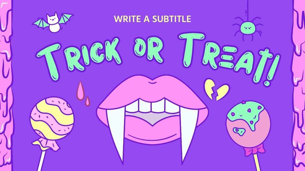 Marketing de Halloween Neon Trick or Treat - diapositiva 0