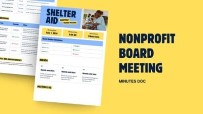 Nonprofit Board Meeting Minutes Doc