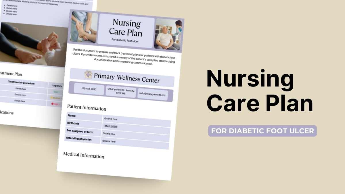 Nursing Care Plan For Diabetic Foot Ulcer Doc - slide 1