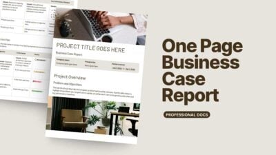One Page Business Case Report 1
