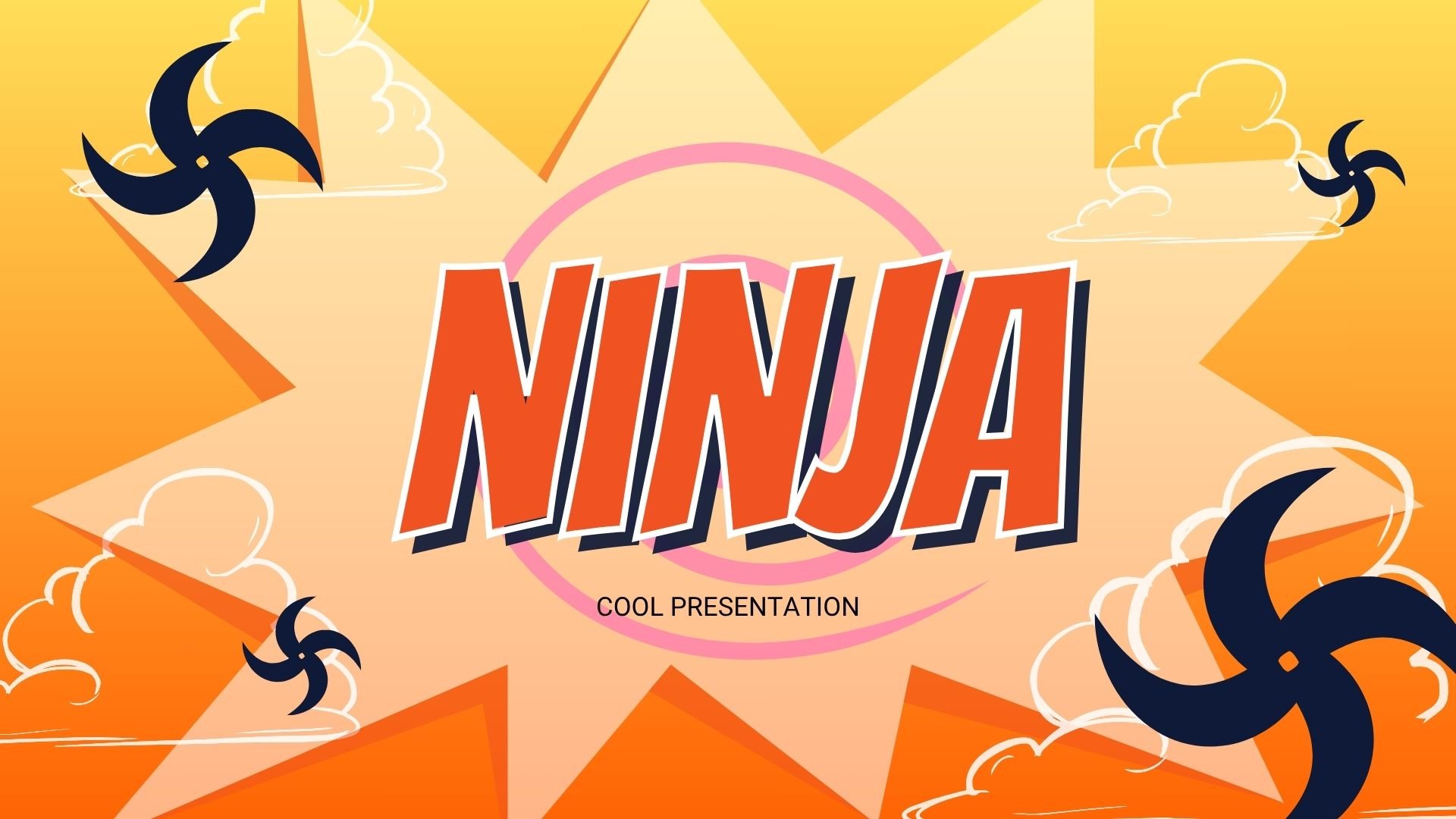 Orange Anime Ninja Minitheme Slides - slide 1