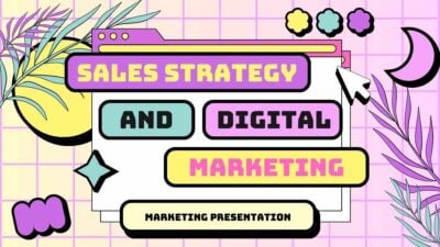 Pastel Memphis Sales Strategy and Digital Marketing Slides