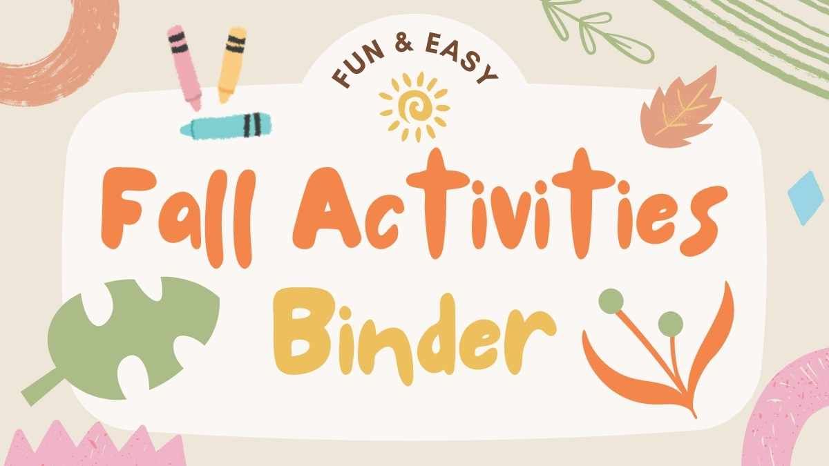 Pastel Doodle Fall Activities Binder - slide 0