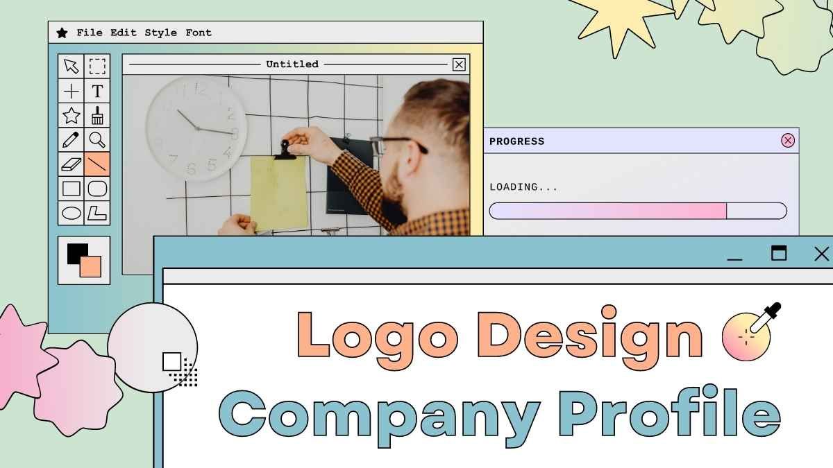 Empresa de diseño de logotipos modernos – esquema de color gradiente - diapositiva 0