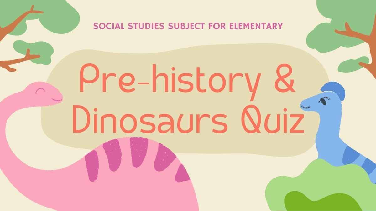 Pastel Illustrated Pre-History Quiz - slide 0