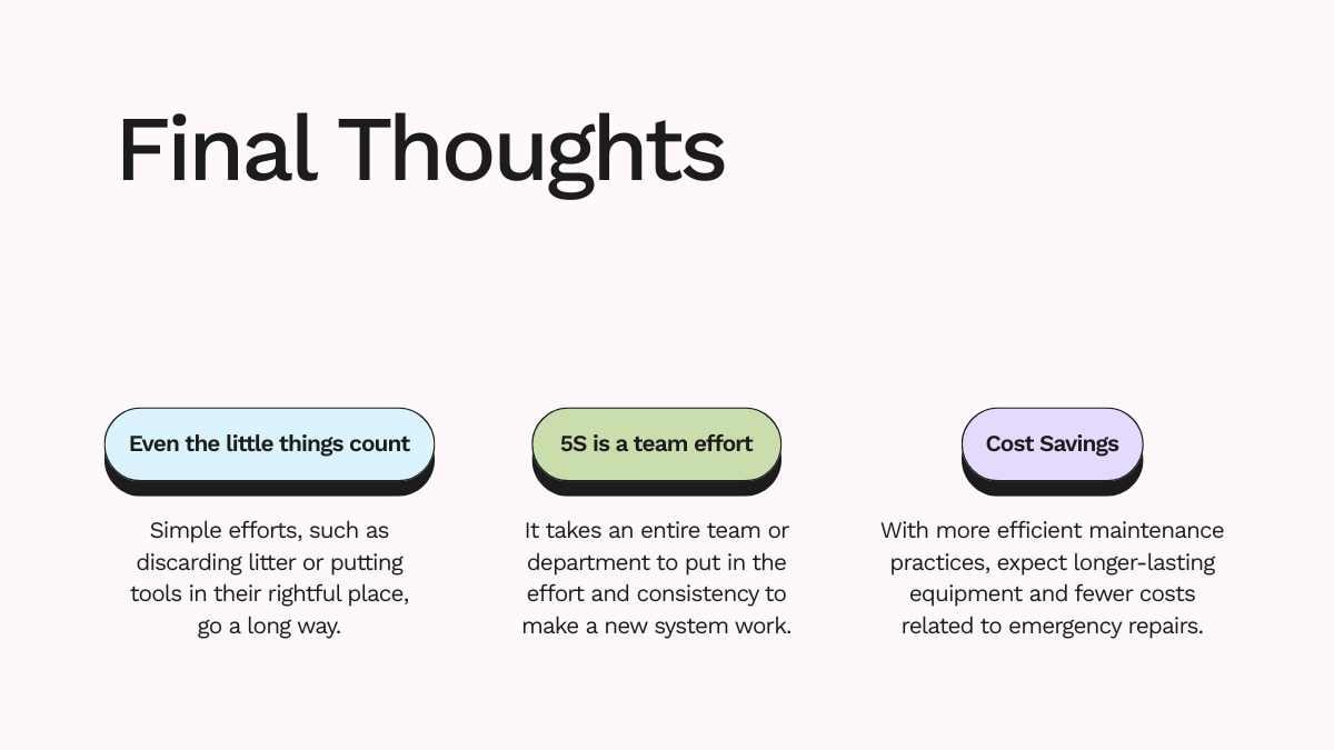 Pastel Minimal 5S Training Slides - slide 13