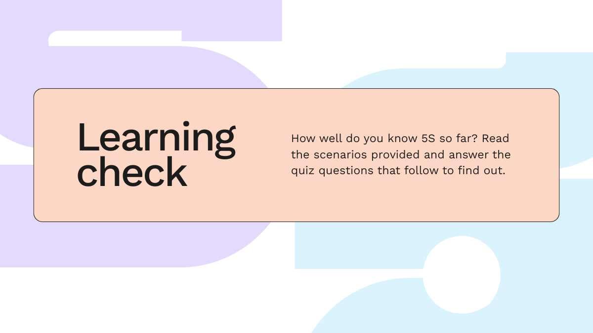 Pastel Minimal 5S Training Slides - slide 9