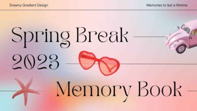 Gradient Spring Break Memory Book