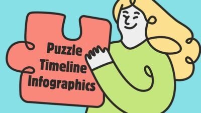 Pastel Puzzle Timeline Infographics