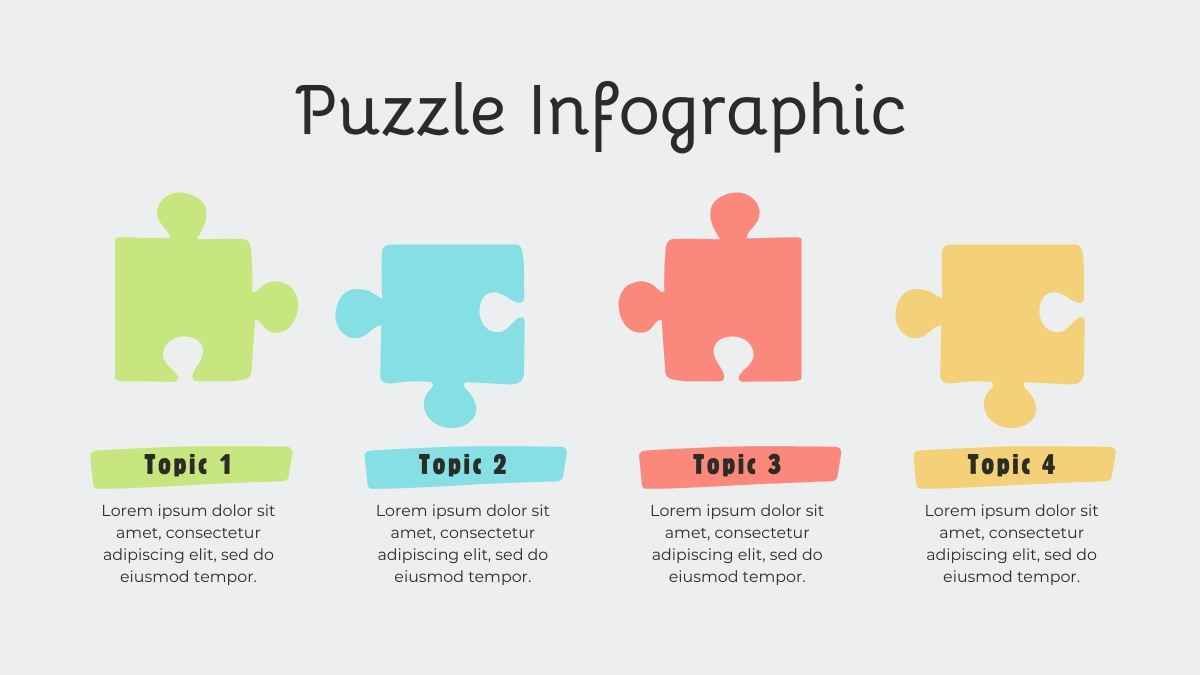 Pastel Puzzle Timeline Infographics - slide 1