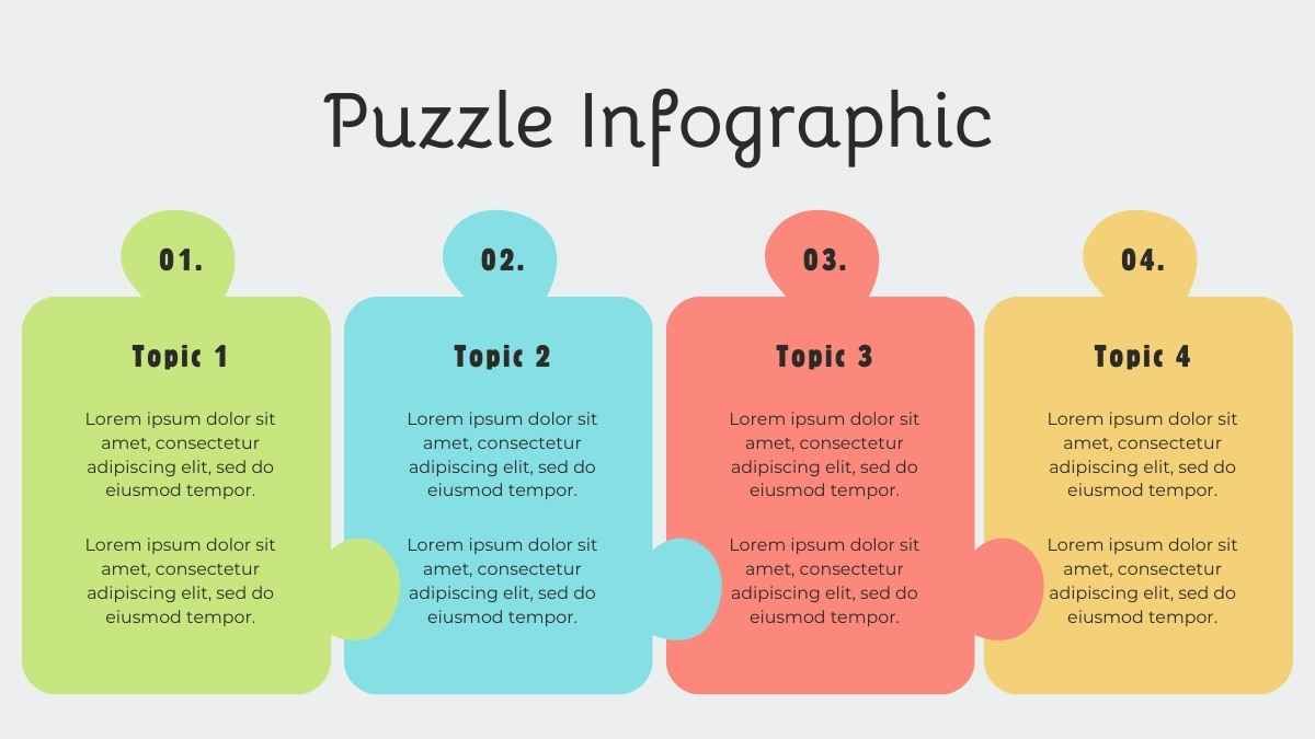 Pastel Puzzle Timeline Infographics - slide 3