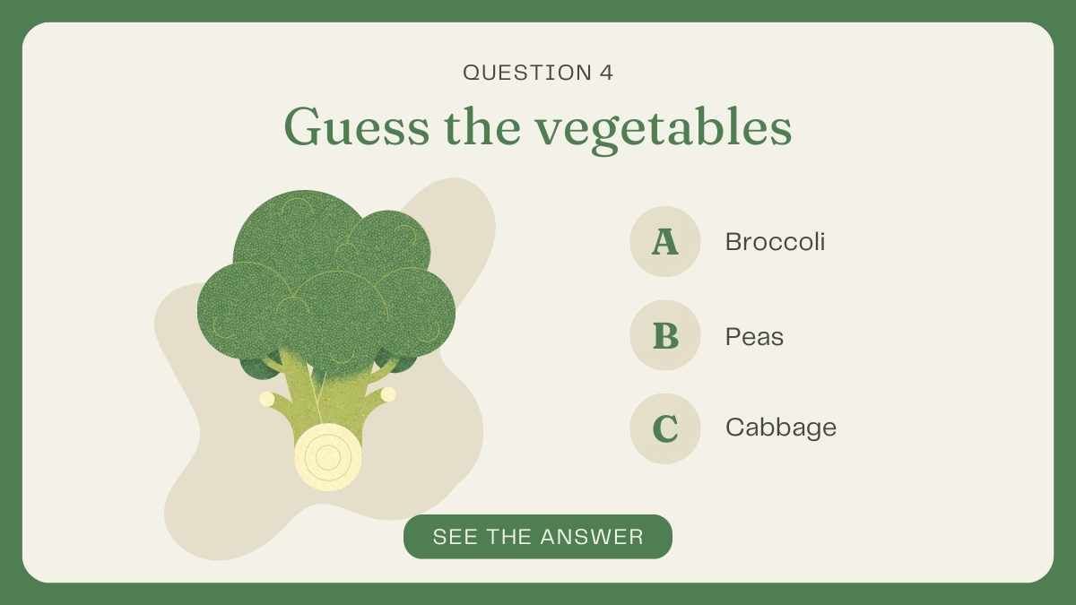 Pastel Adivinhe o Quiz dos Vegetais - slide 10
