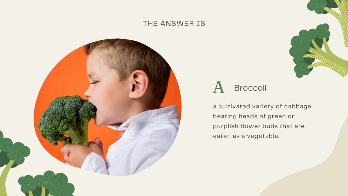 Quiz para advinhar legumes em tom pastel - slide 11