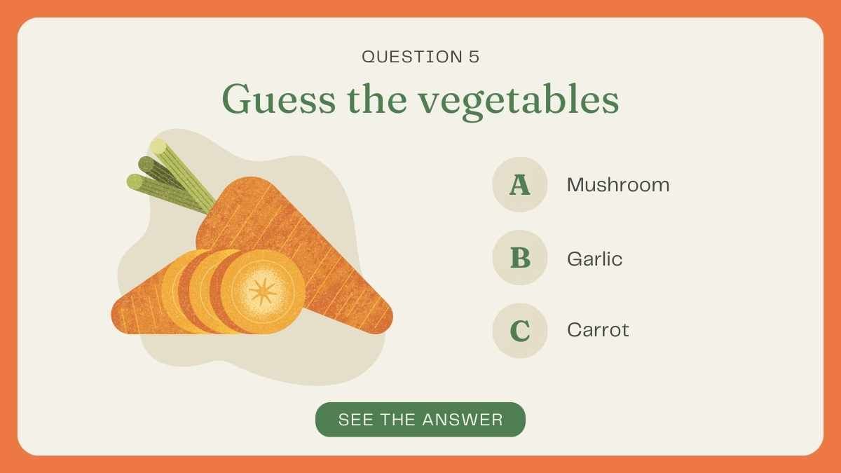 Pastel Adivinhe o Quiz dos Vegetais - slide 12