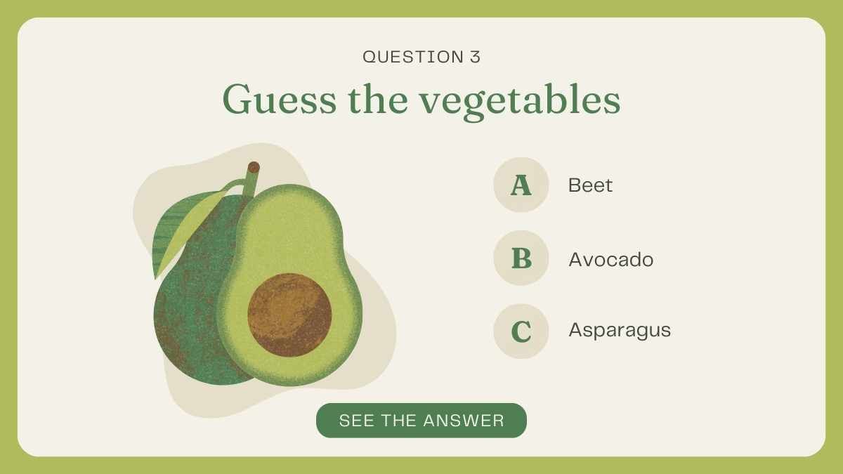 Quiz para advinhar legumes em tom pastel - slide 8