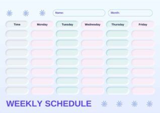 Pastel Weekly Schedule