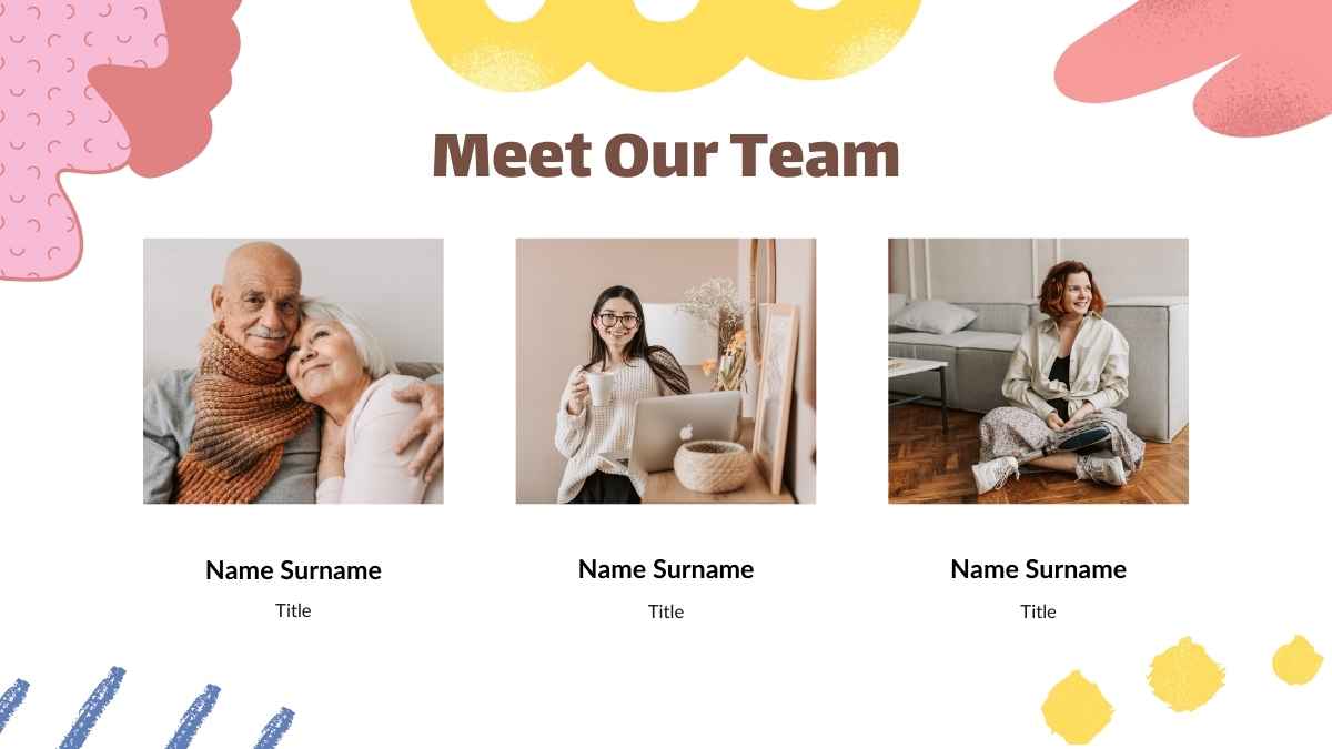 복숭아와 노랑색 파스텔 귀여운 포트폴리오 - 슬라이드 14