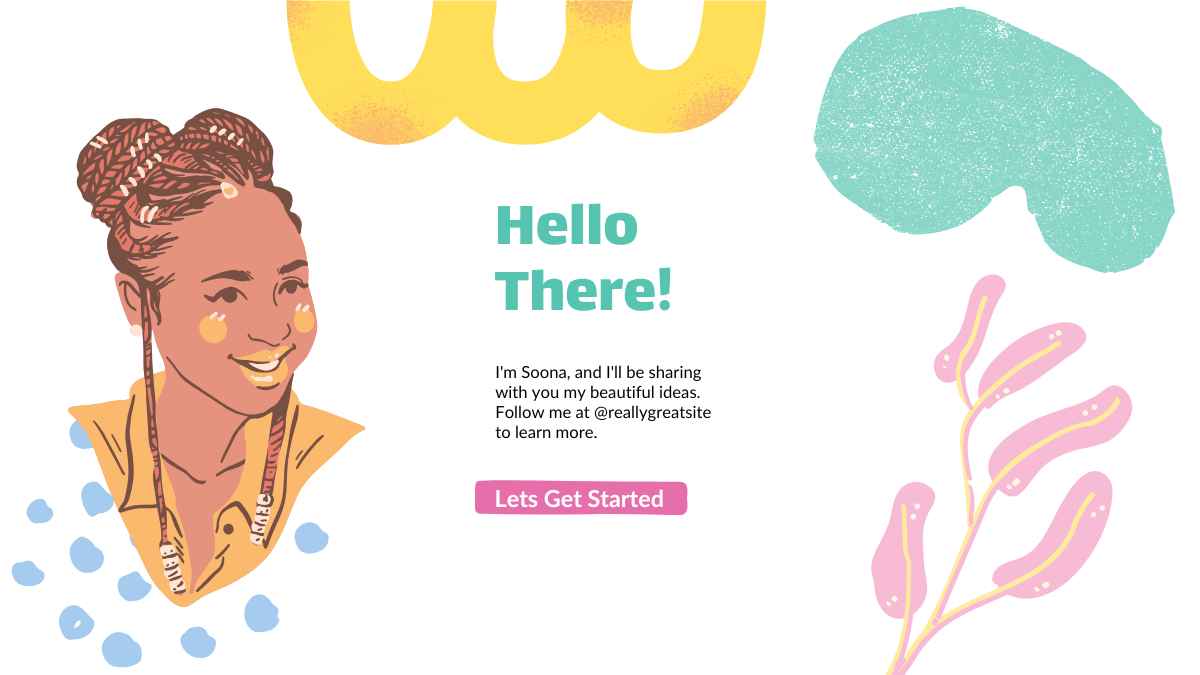 복숭아와 노랑색 파스텔 귀여운 포트폴리오 - 슬라이드 2