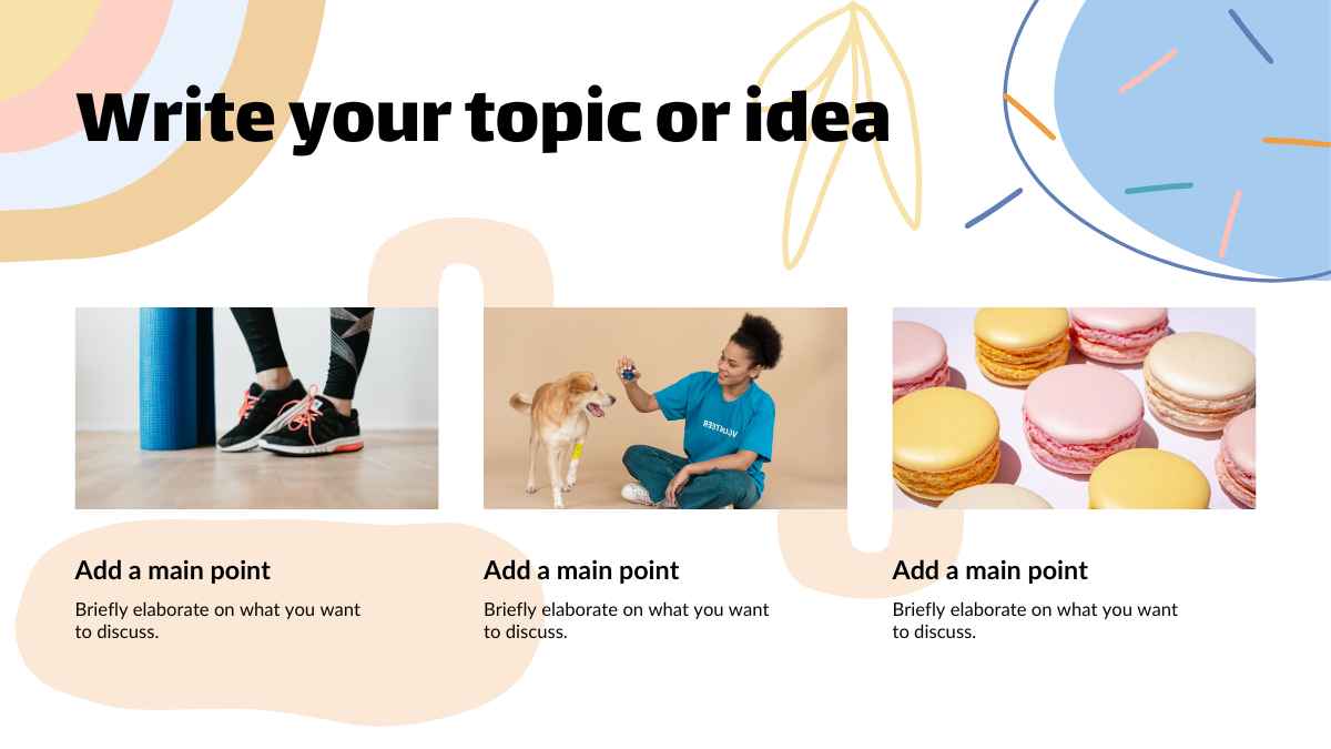 복숭아와 노랑색 파스텔 귀여운 포트폴리오 - 슬라이드 5