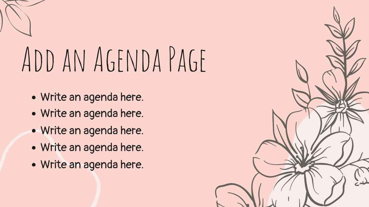 Pink and Light Pink Minimalistic Floral Spring Slides - slide 2