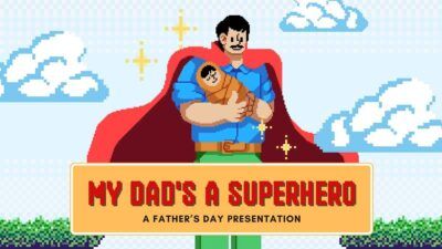 Slides Carnival Google Slides and PowerPoint Template Pixel Art My Dad's a Superhero 1