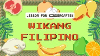 Slides Carnival Google Slides and PowerPoint Template Pixel Art Wikang Filipino Lesson for Kindergarten 1