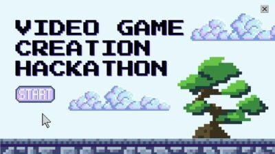 Slides Carnival Google Slides and PowerPoint Template Pixel Video Game Creation Hackathon 2