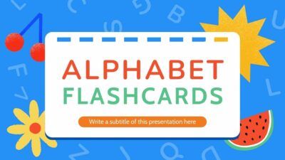 Flashcards lúdicos do alfabeto ilustrado