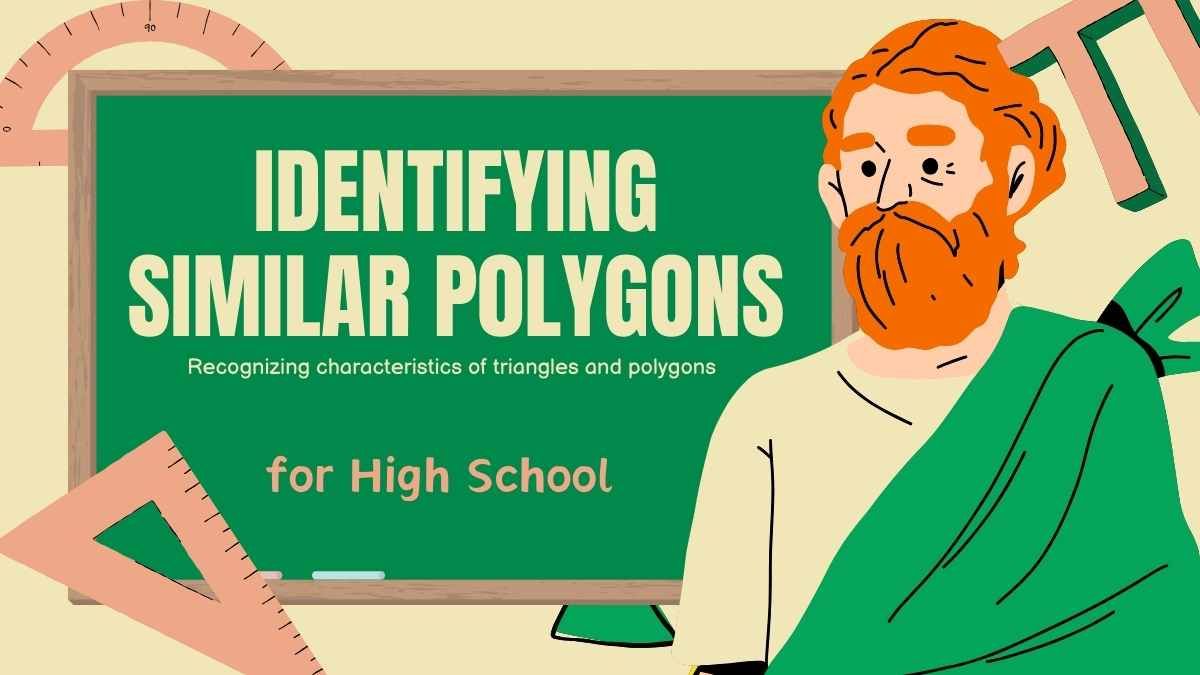 Aula sobre polígonos e o teorema de Pitágoras para o ensino médio - slide 0