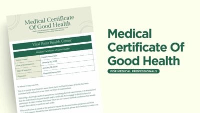 Professional Medical Certificate Of Good Health 1