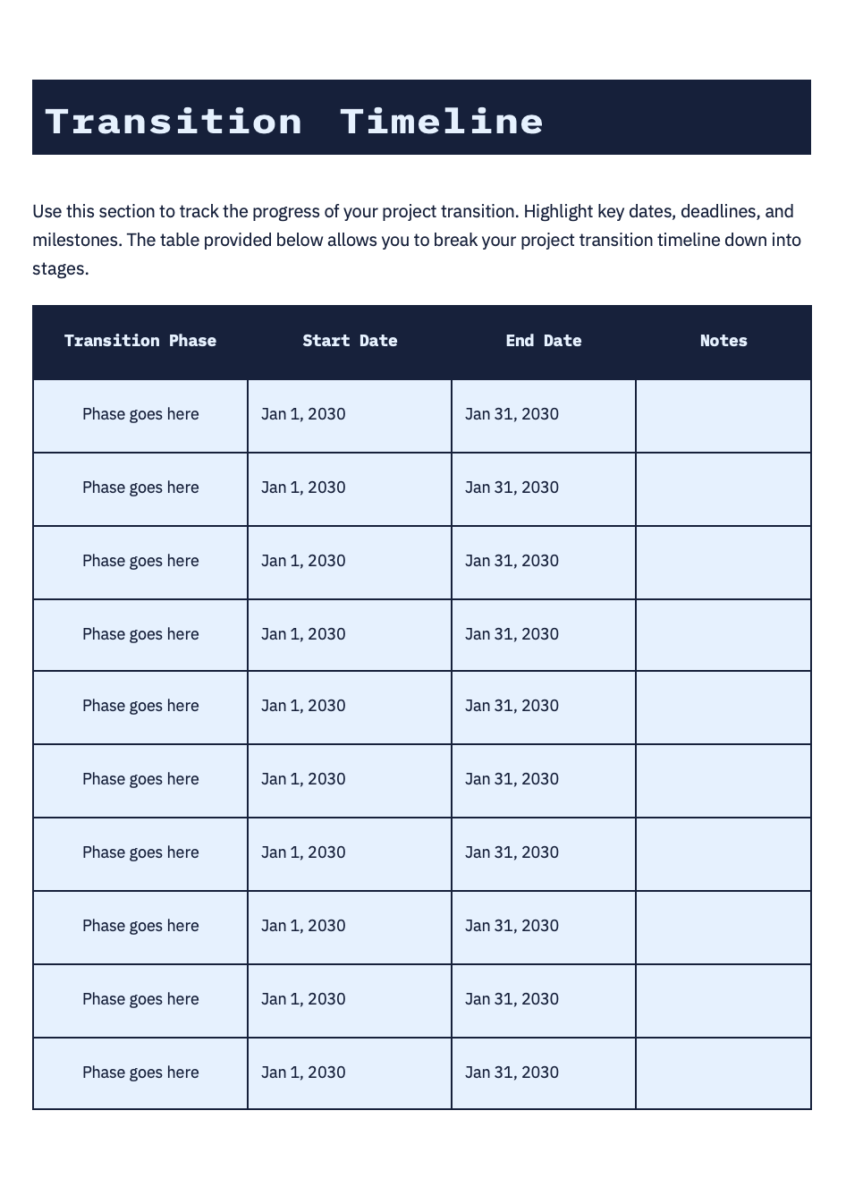 Professional Project Transition Plan - slide 4