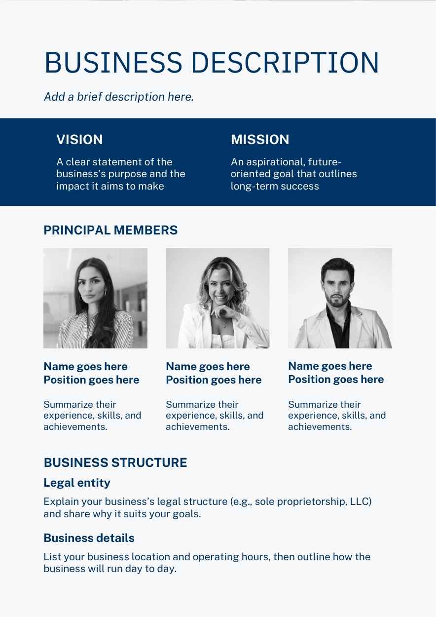 Professional Small Business Plan - slide 4