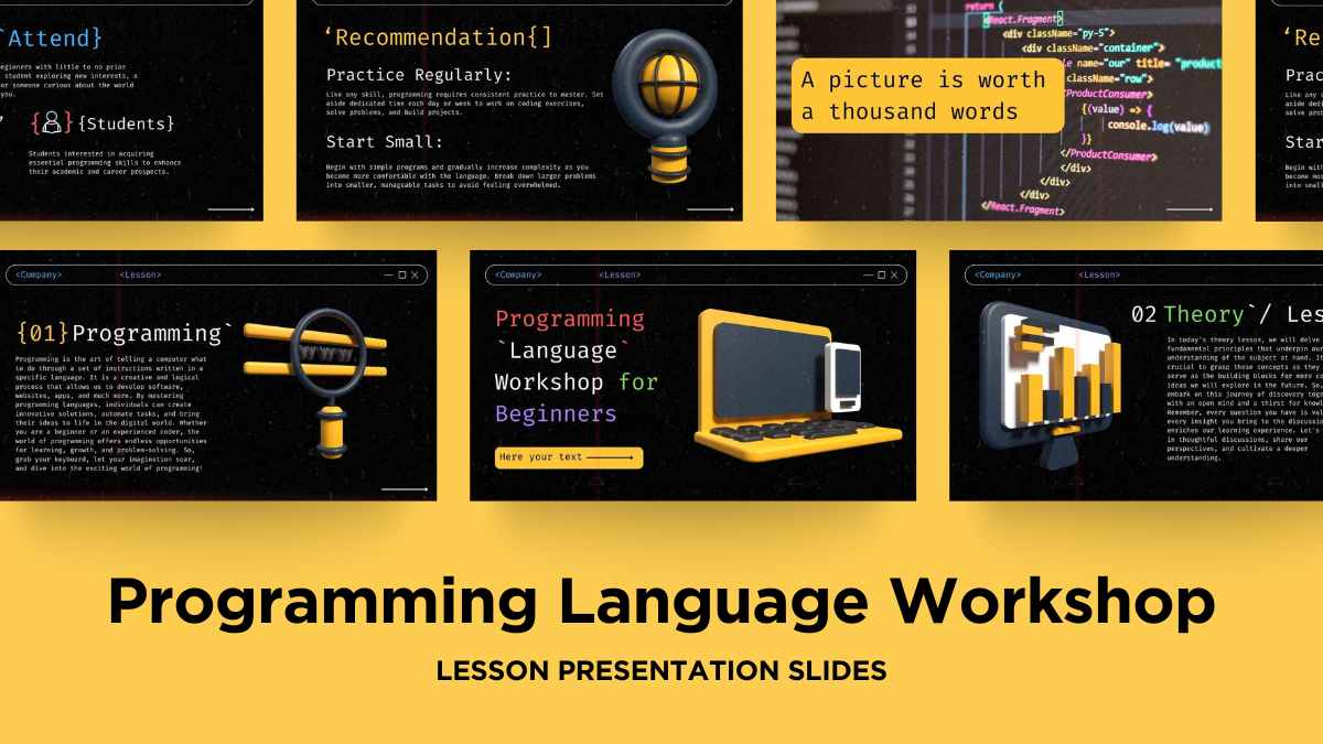 Modern 3D Programming Language Workshop for Beginners - slide 1