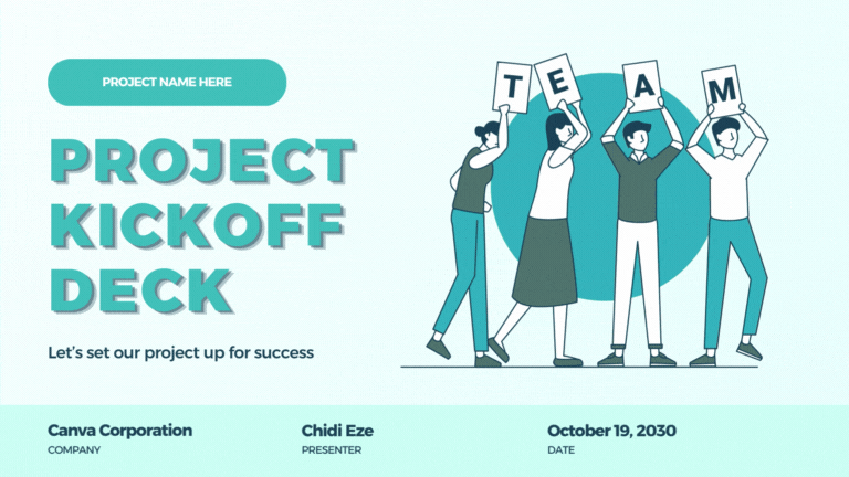 Animated Project Kickoff Deck - slide 1