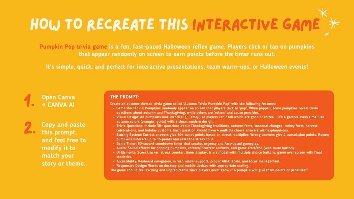 Pumpkin Pop Trivia Interactive Game - slide 4