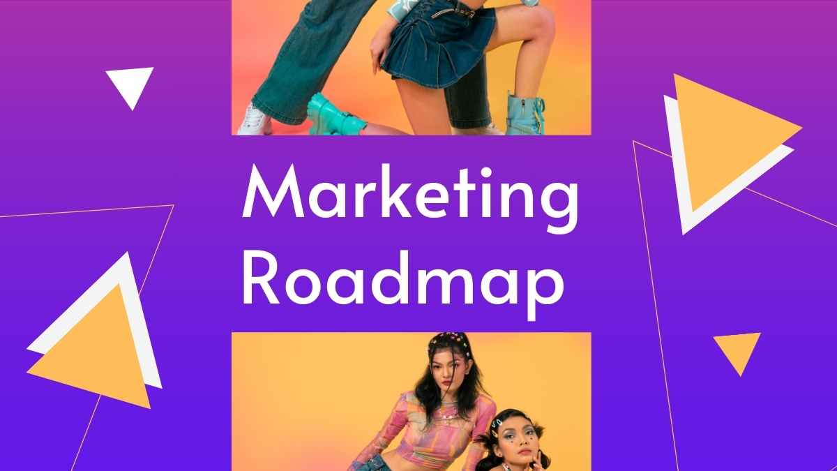 Purple Marketing Roadmap Slides - slide 1