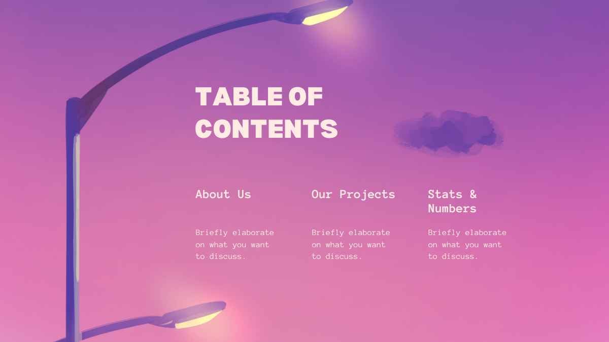 보라색과 파란색 로파이 감성 일러스트레이션 프레젠테이션 - 슬라이드 2