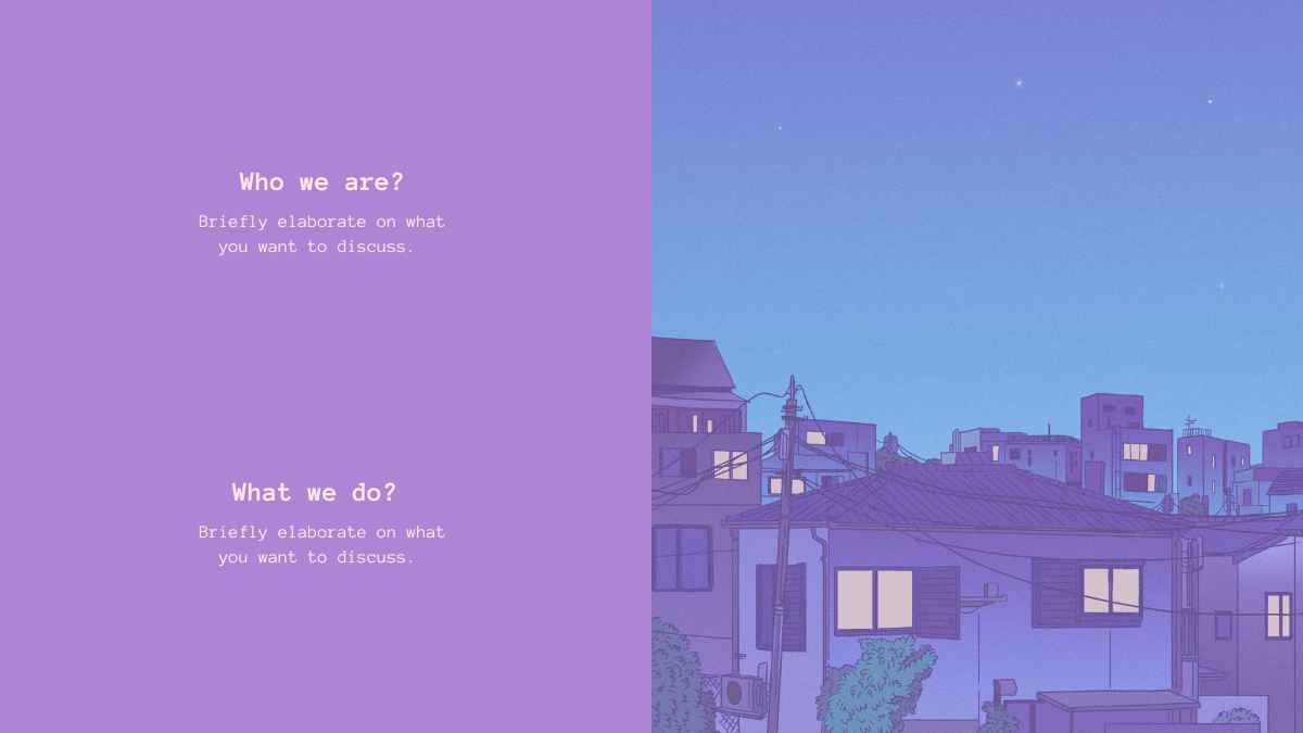 보라색과 파란색 로파이 감성 일러스트레이션 프레젠테이션 - 슬라이드 5