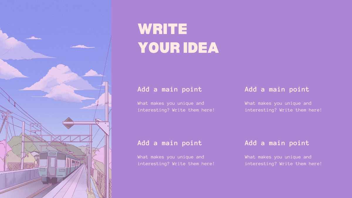 보라색과 파란색 로파이 감성 일러스트레이션 프레젠테이션 - 슬라이드 7