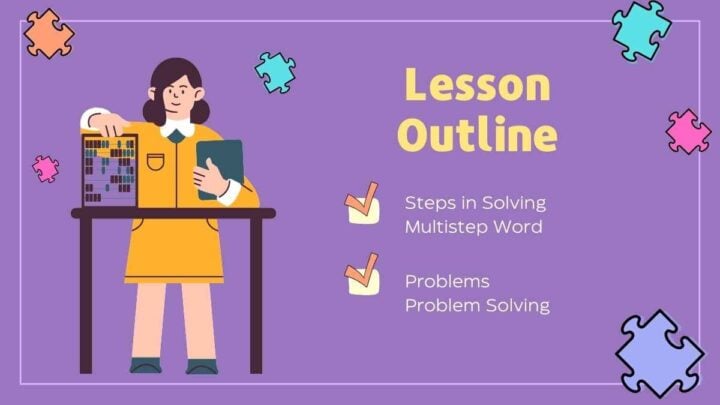 Puzzle Solving Multistep Word Problems Lesson for Elementary. Free ...