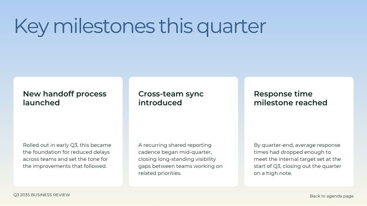 Quarterly Performance Report - slide 11