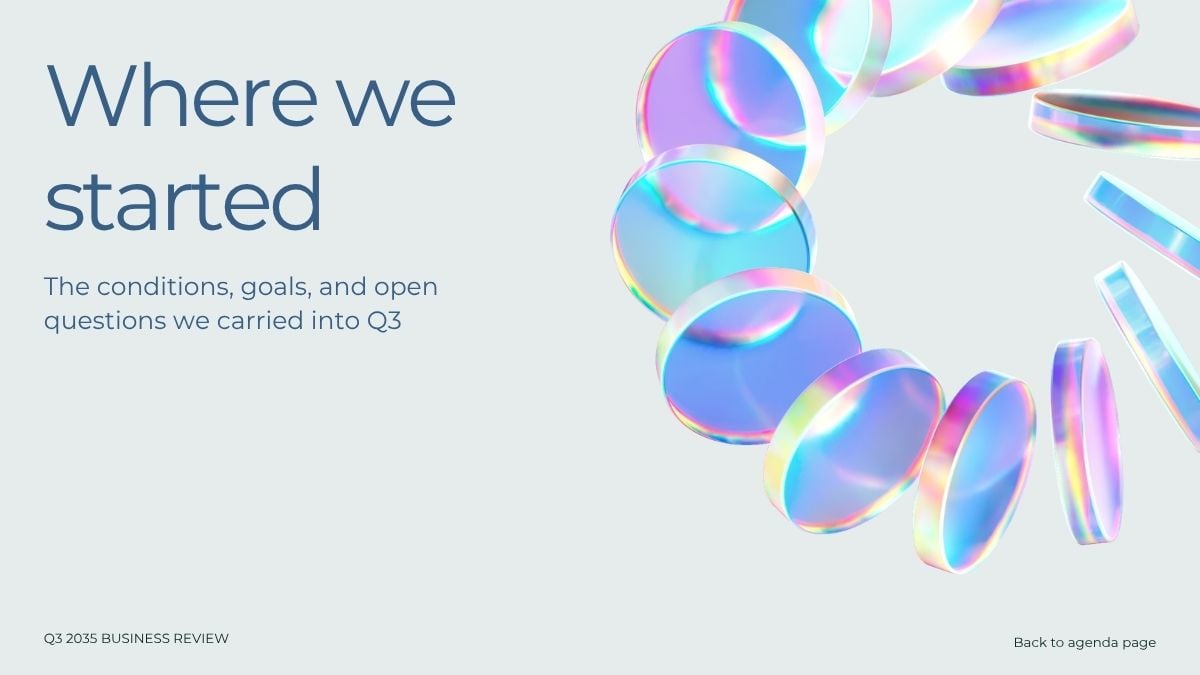 Quarterly Performance Report - slide 3