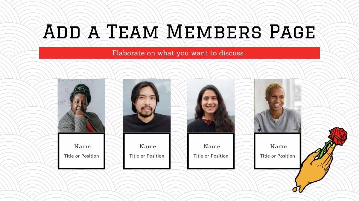 Slide Portofolio Ilustratif Old School Merah - slide 14