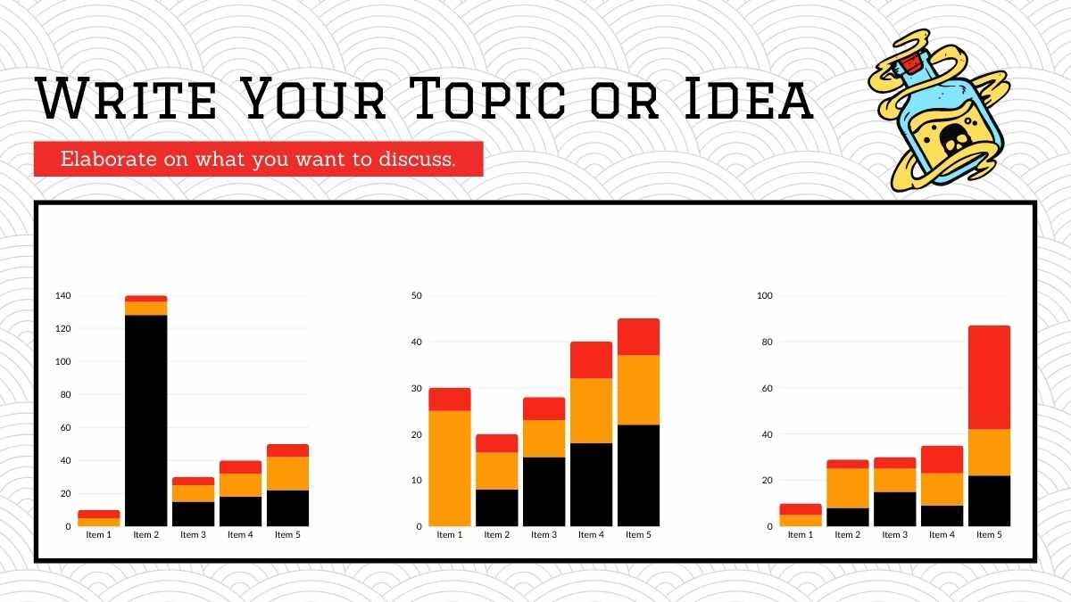 Slide Portofolio Ilustratif Old School Merah - slide 8