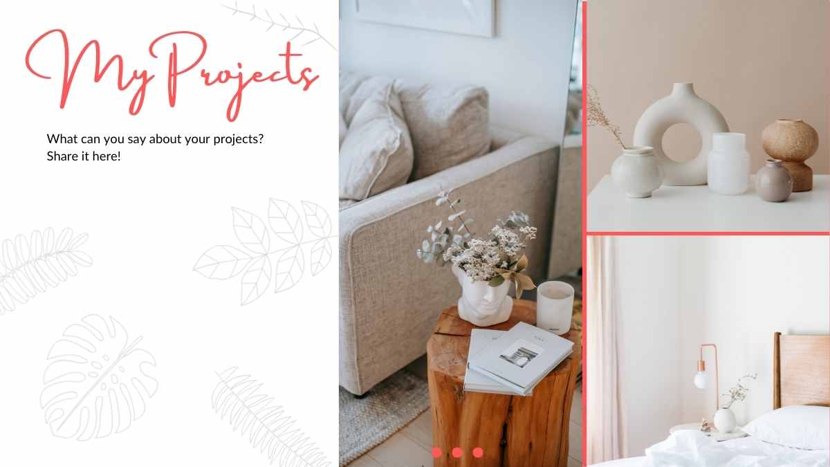 레드 앤 화이트 우아한 인테리어 디자인 포트폴리오 - 슬라이드 15