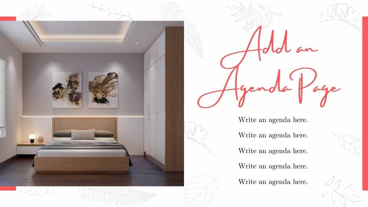 레드 앤 화이트 우아한 인테리어 디자인 포트폴리오 - 슬라이드 4