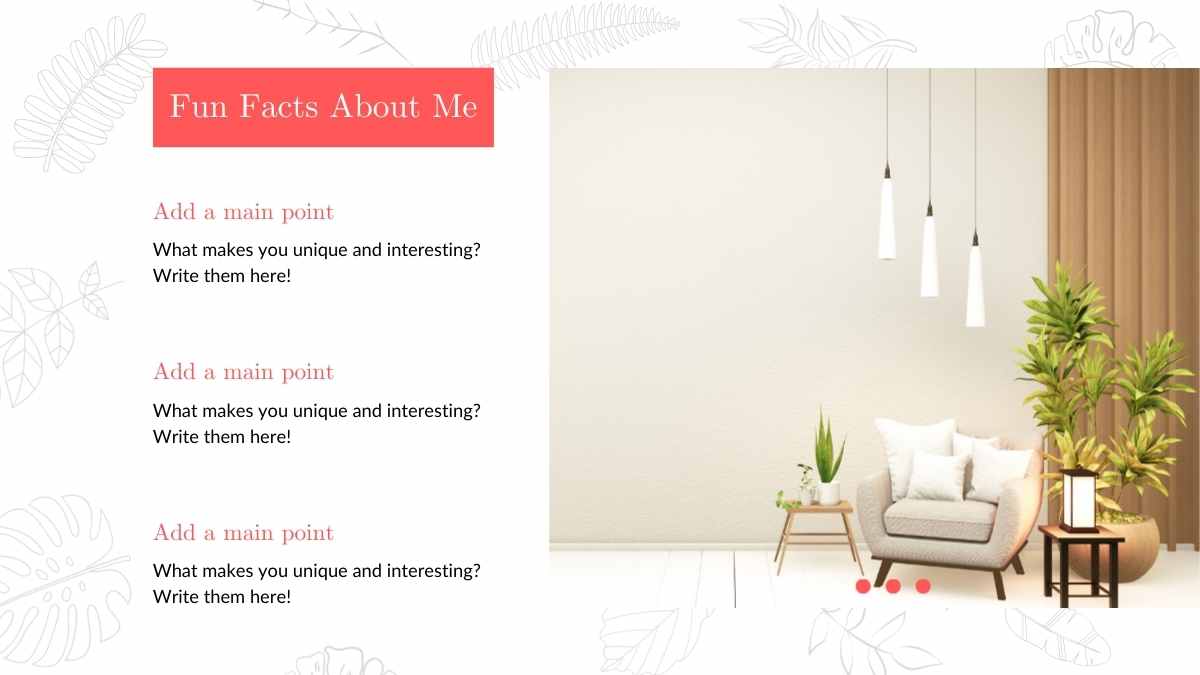 레드 앤 화이트 우아한 인테리어 디자인 포트폴리오 - 슬라이드 5